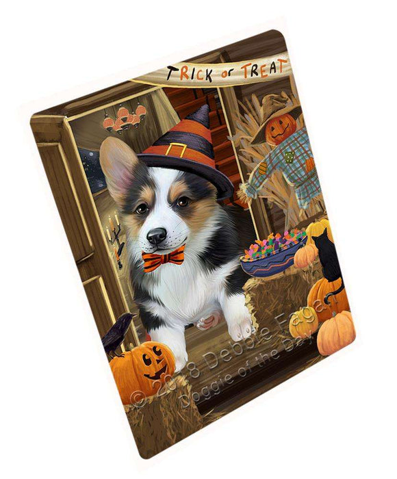 Enter at Own Risk Trick or Treat Halloween Corgi Dog Cutting Board C63753