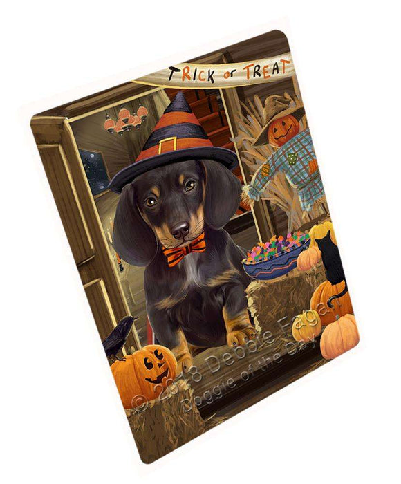 Enter at Own Risk Trick or Treat Halloween Dachshund Dog Cutting Board C63768