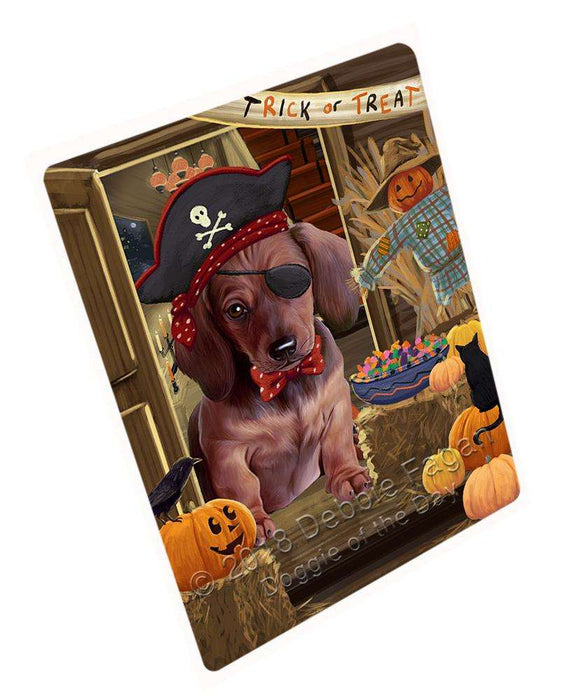 Enter At Own Risk Trick Or Treat Halloween Dachshund Dog Magnet Mini (3.5" x 2") MAG63762