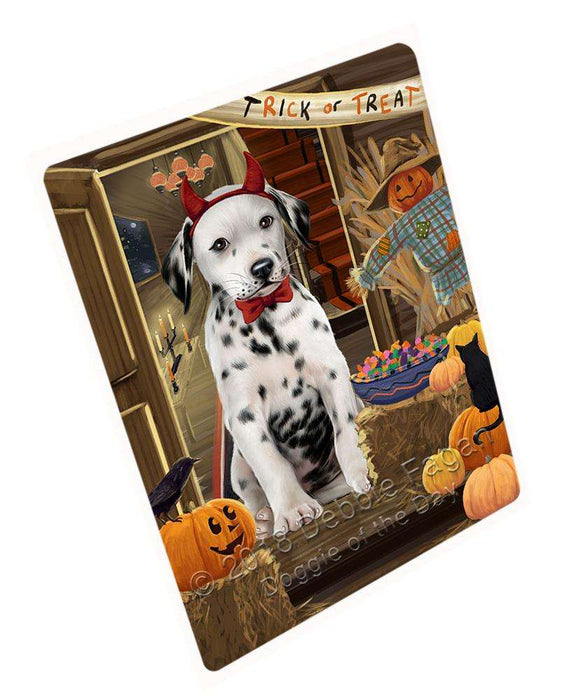 Enter At Own Risk Trick Or Treat Halloween Dalmatian Dog Magnet Mini (3.5" x 2") MAG63780
