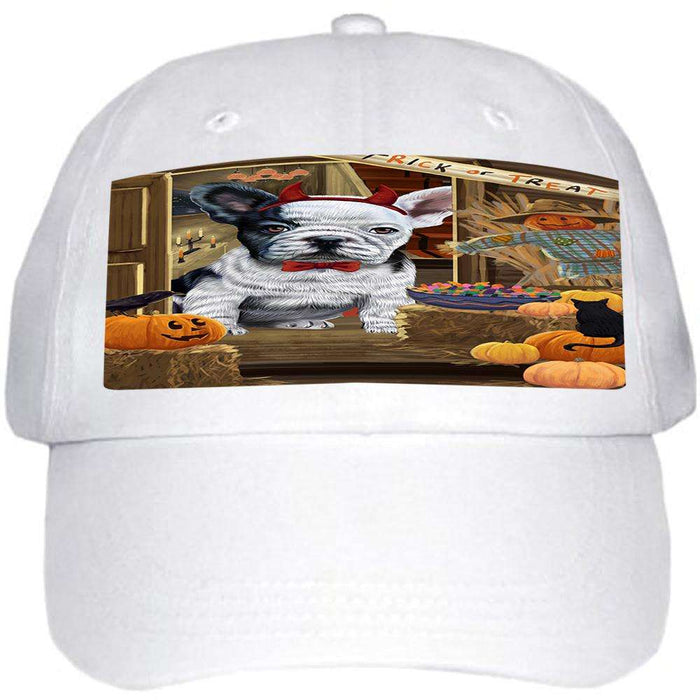 Enter at Own Risk Trick or Treat Halloween French Bulldog Ball Hat Cap HAT63099