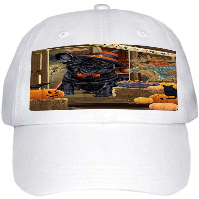 Enter at Own Risk Trick or Treat Halloween French Bulldog Ball Hat Cap HAT63102