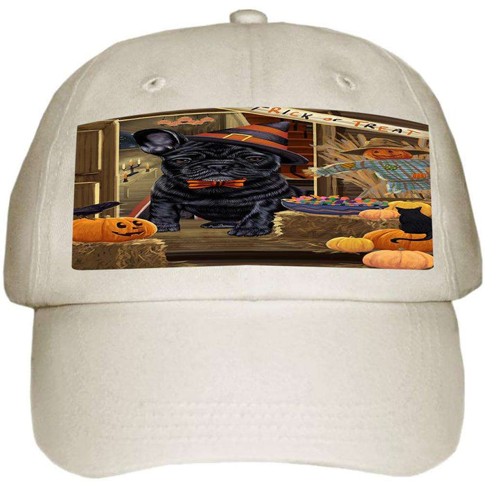 Enter at Own Risk Trick or Treat Halloween French Bulldog Ball Hat Cap HAT63102