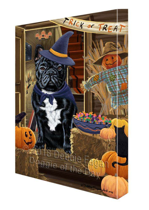 Enter at Own Risk Trick or Treat Halloween French Bulldog Canvas Print Wall Art Décor CVS95921
