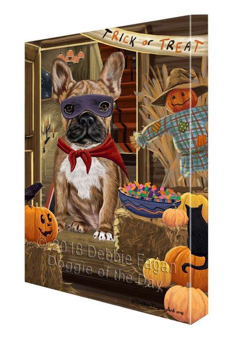 Enter at Own Risk Trick or Treat Halloween French Bulldog Canvas Print Wall Art Décor CVS95930