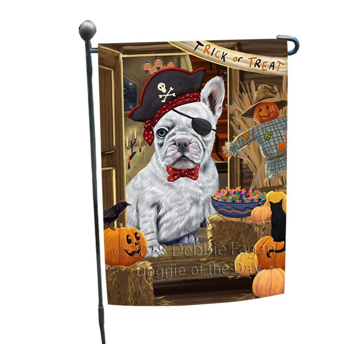 Enter at Own Risk Trick or Treat Halloween French Bulldog Garden Flag GFLG53183