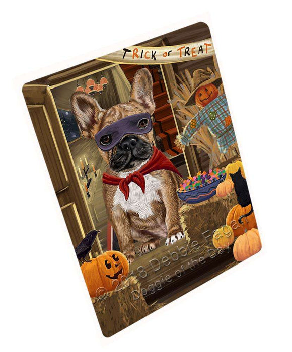 Enter At Own Risk Trick Or Treat Halloween French Bulldog Magnet Mini (3.5" x 2") MAG63804