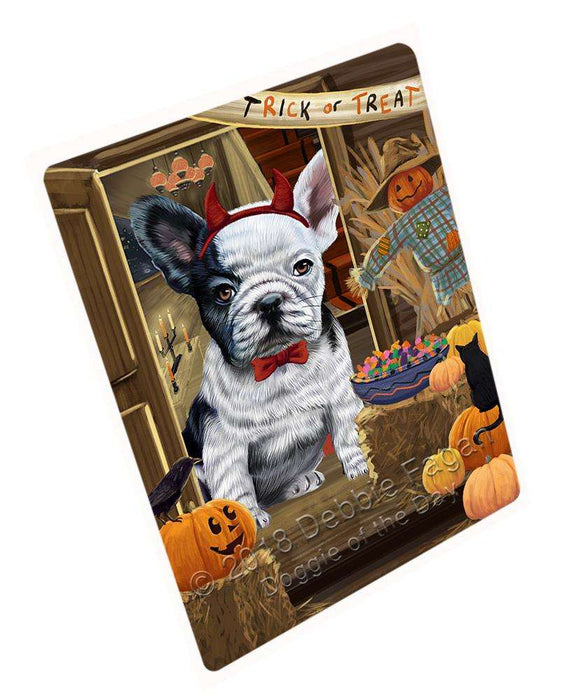 Enter At Own Risk Trick Or Treat Halloween French Bulldog Magnet Mini (3.5" x 2") MAG63810