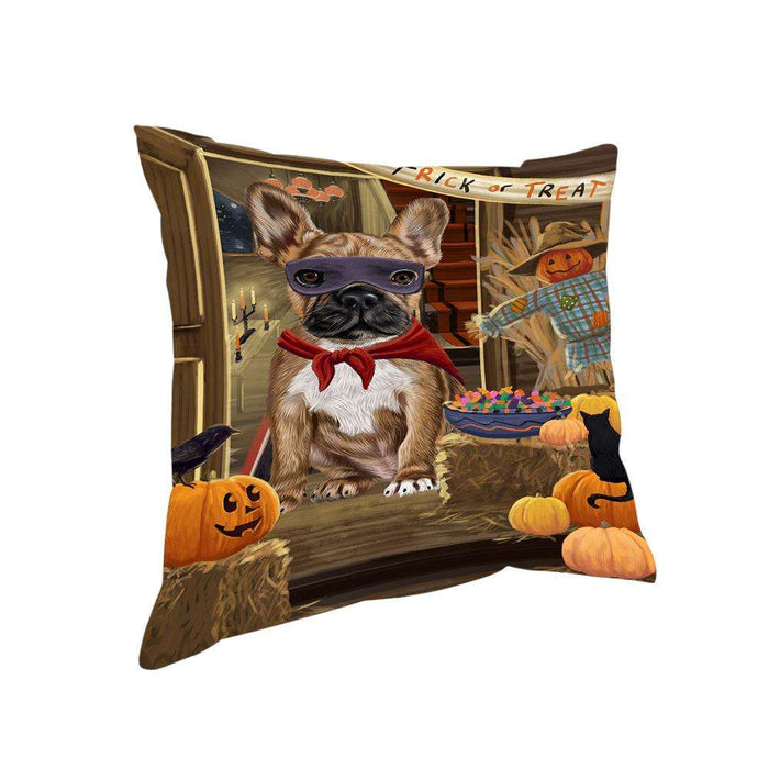 Enter at Own Risk Trick or Treat Halloween French Bulldog Pillow PIL68988
