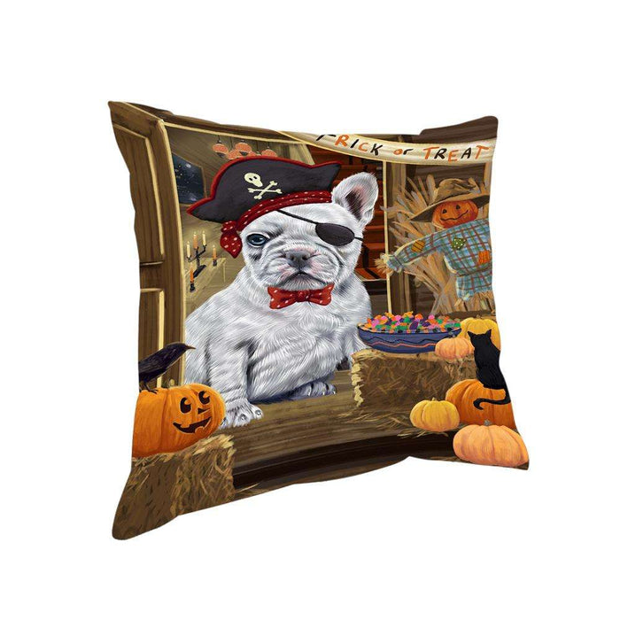 Enter at Own Risk Trick or Treat Halloween French Bulldog Pillow PIL68992