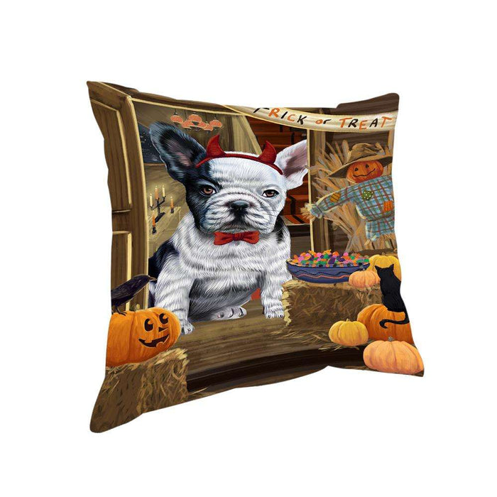 Enter at Own Risk Trick or Treat Halloween French Bulldog Pillow PIL68996