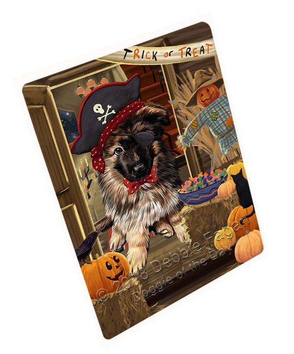 Enter At Own Risk Trick Or Treat Halloween German Shepherd Dog Magnet Mini (3.5" x 2") MAG63822