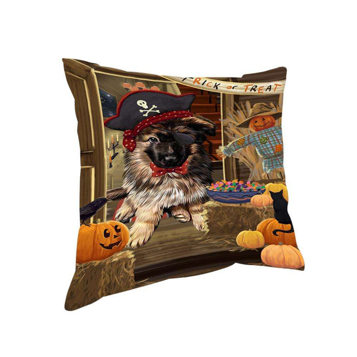 Enter at Own Risk Trick or Treat Halloween German Shepherd Dog Pillow PIL69012