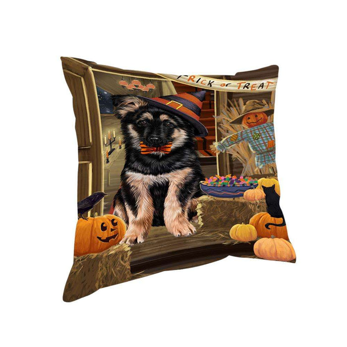 Enter at Own Risk Trick or Treat Halloween German Shepherd Dog Pillow PIL69020