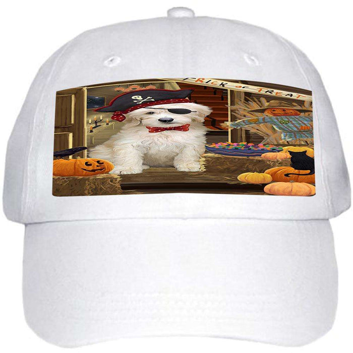 Enter at Own Risk Trick or Treat Halloween Goldendoodle Dog Ball Hat Cap HAT63141
