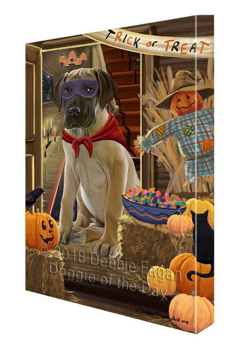 Enter at Own Risk Trick or Treat Halloween Great Dane Dog Canvas Print Wall Art Décor CVS96110