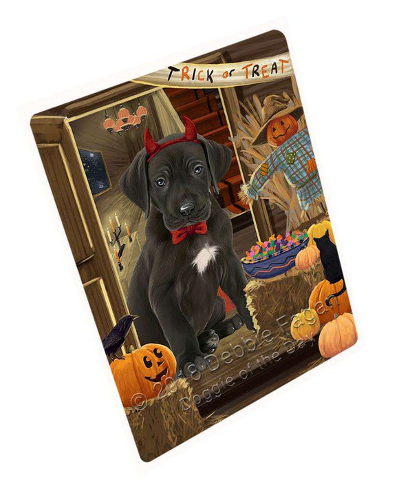 Enter at Own Risk Trick or Treat Halloween Great Dane Dog Cutting Board C63870