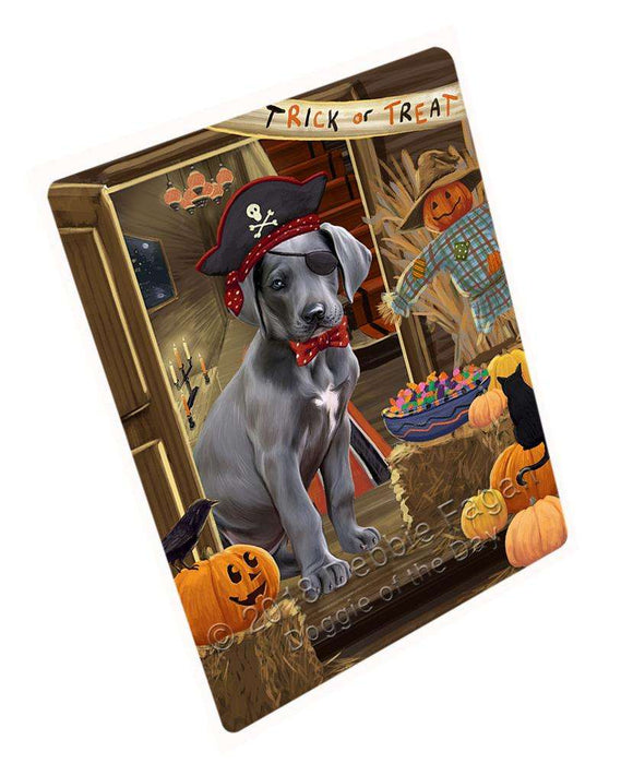 Enter At Own Risk Trick Or Treat Halloween Great Dane Dog Magnet Mini (3.5" x 2") MAG63867