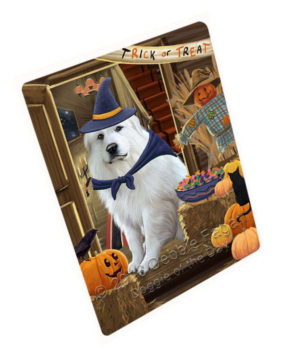 Enter at Own Risk Trick or Treat Halloween Great Pyrenee Dog Cutting Board C63876