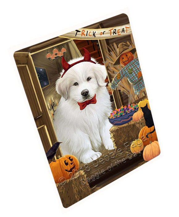 Enter at Own Risk Trick or Treat Halloween Great Pyrenee Dog Cutting Board C63885