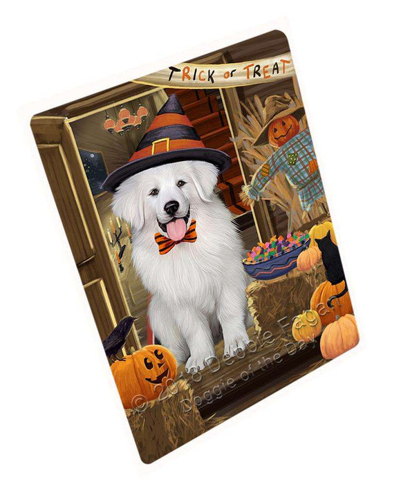 Enter at Own Risk Trick or Treat Halloween Great Pyrenee Dog Cutting Board C63888