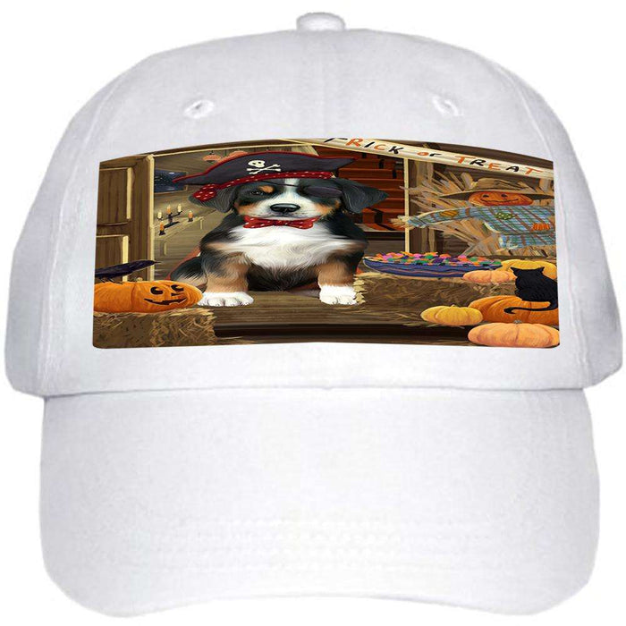 Enter at Own Risk Trick or Treat Halloween Greater Swiss Mountain Dog Ball Hat Cap HAT63186