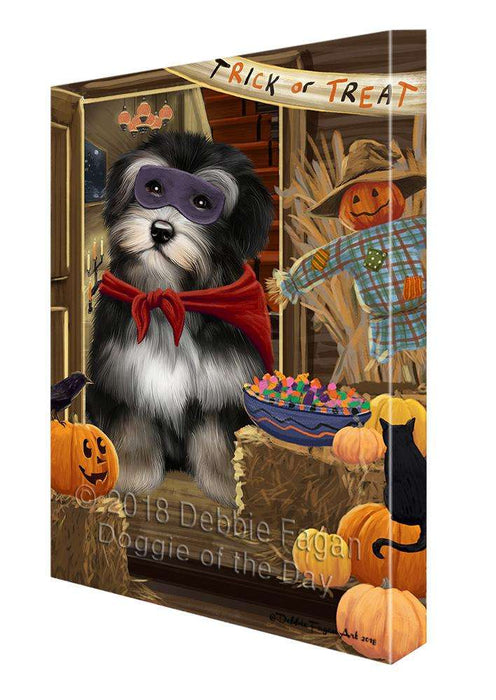 Enter at Own Risk Trick or Treat Halloween Havanese Dog Canvas Print Wall Art Décor CVS96245