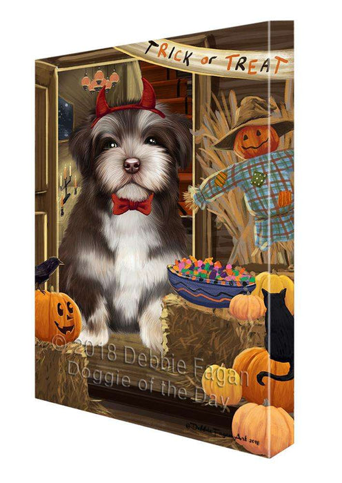 Enter at Own Risk Trick or Treat Halloween Havanese Dog Canvas Print Wall Art Décor CVS96263