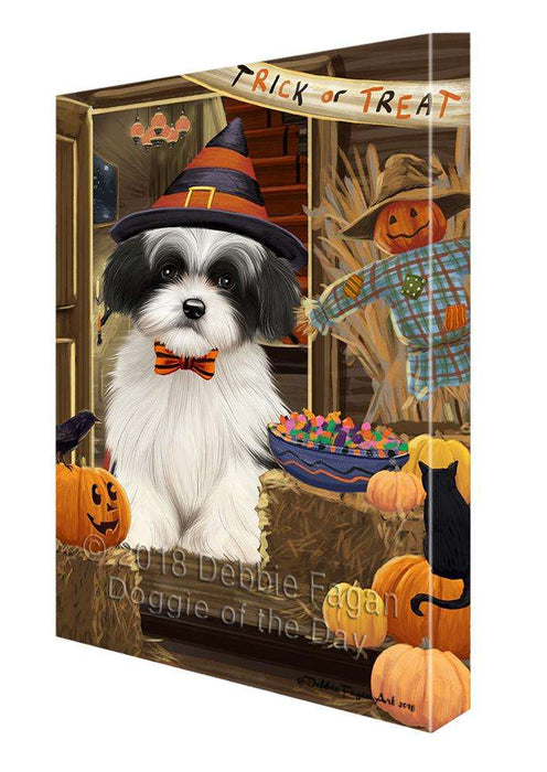 Enter at Own Risk Trick or Treat Halloween Havanese Dog Canvas Print Wall Art Décor CVS96272