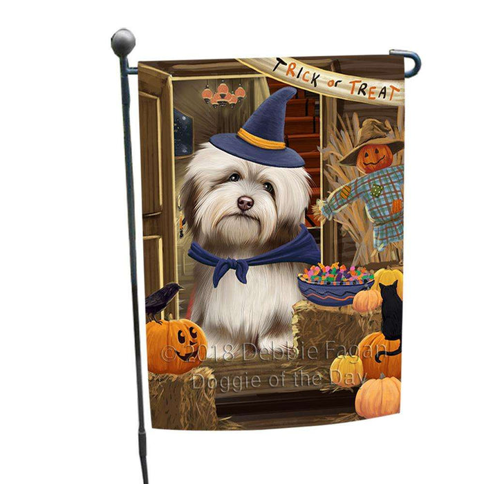 Enter at Own Risk Trick or Treat Halloween Havanese Dog Garden Flag GFLG53216