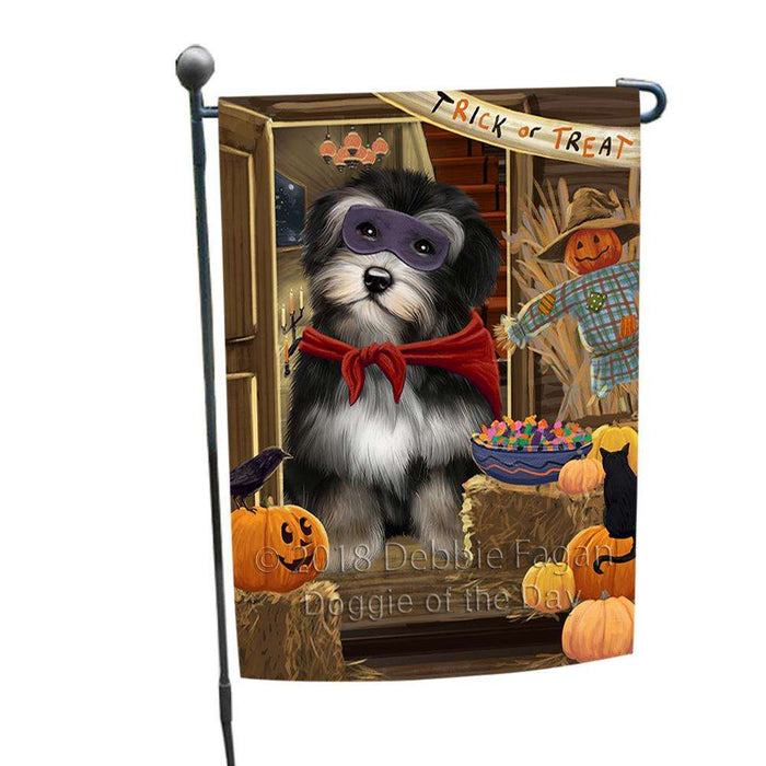 Enter at Own Risk Trick or Treat Halloween Havanese Dog Garden Flag GFLG53217