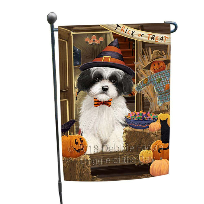 Enter at Own Risk Trick or Treat Halloween Havanese Dog Garden Flag GFLG53220