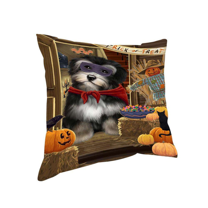 Enter at Own Risk Trick or Treat Halloween Havanese Dog Pillow PIL69128