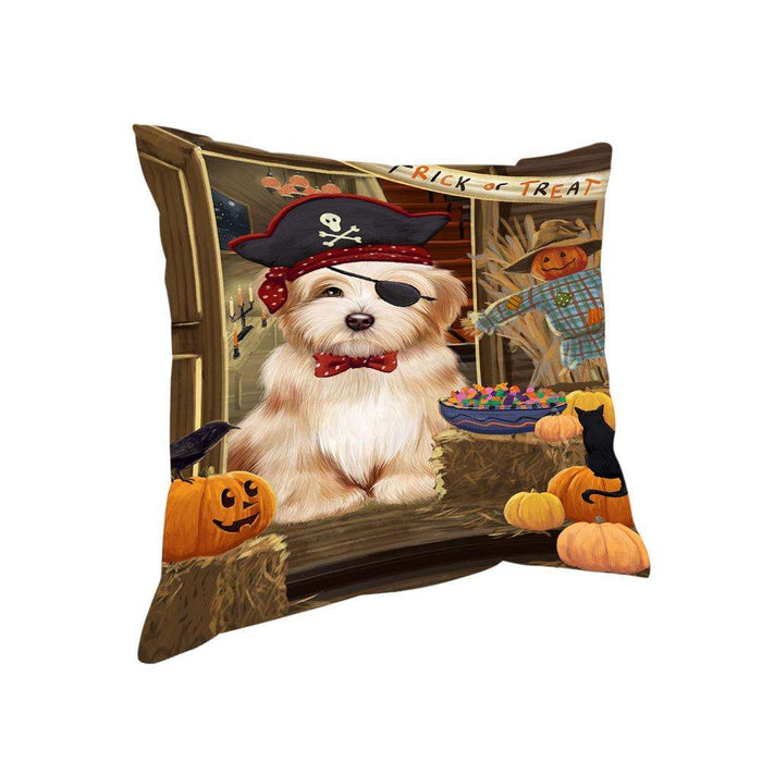 Enter at Own Risk Trick or Treat Halloween Havanese Dog Pillow PIL69132