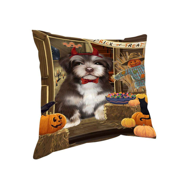 Enter at Own Risk Trick or Treat Halloween Havanese Dog Pillow PIL69136
