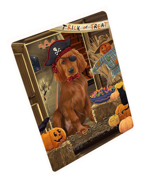 Enter at Own Risk Trick or Treat Halloween Irish Setter Dog Cutting Board C63927
