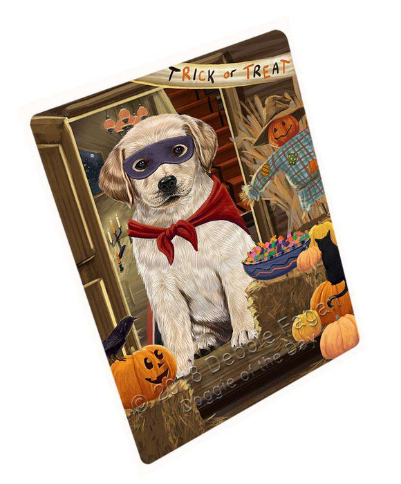 Enter at Own Risk Trick or Treat Halloween Labrador Retriever Dog Cutting Board C63969