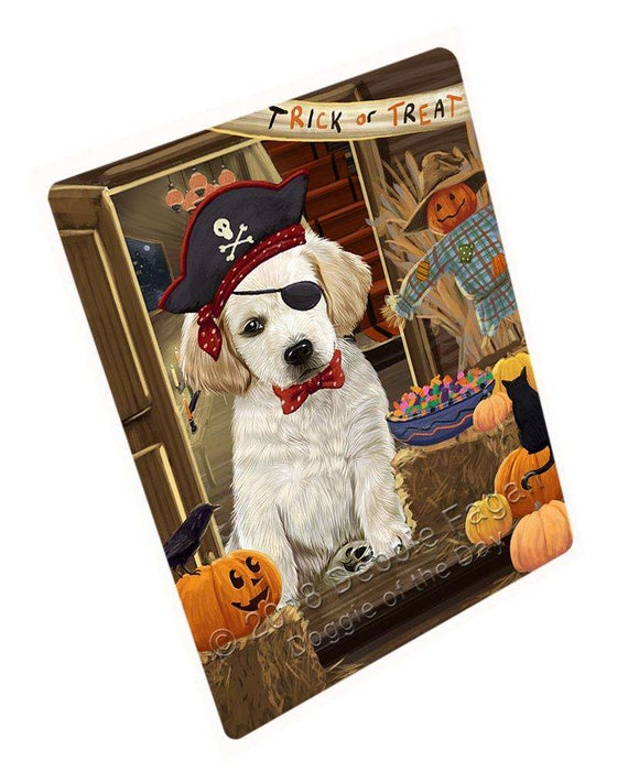 Enter at Own Risk Trick or Treat Halloween Labrador Retriever Dog Cutting Board C63972