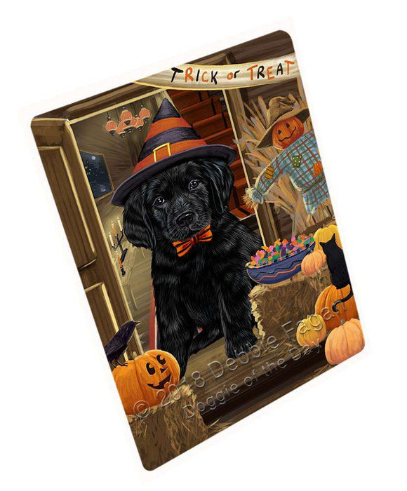 Enter at Own Risk Trick or Treat Halloween Labrador Retriever Dog Large Refrigerator / Dishwasher Magnet RMAG79950