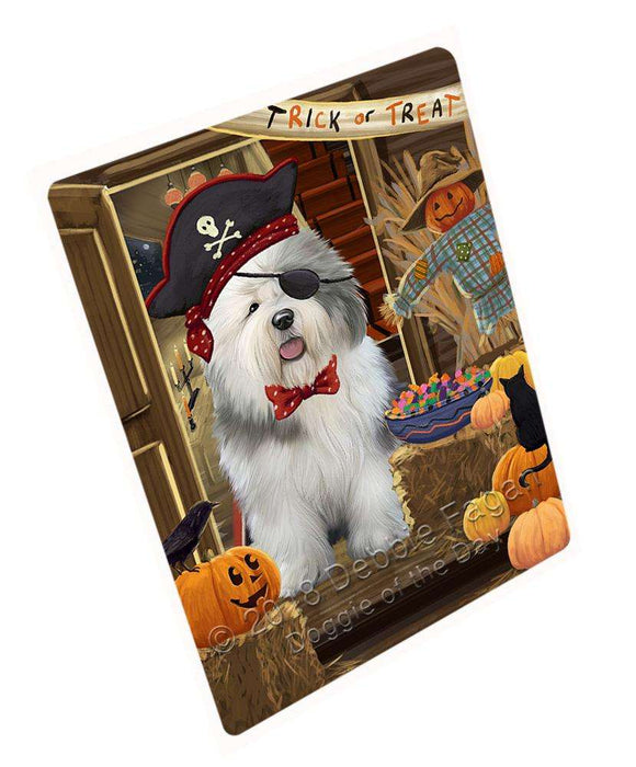 Enter at Own Risk Trick or Treat Halloween Old English Sheepdog Cutting Board C64047