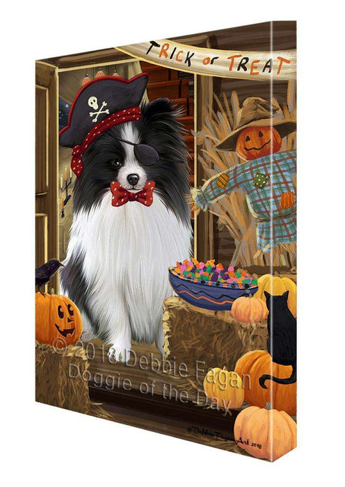 Enter at Own Risk Trick or Treat Halloween Pomeranian Dog Canvas Print Wall Art Décor CVS96839