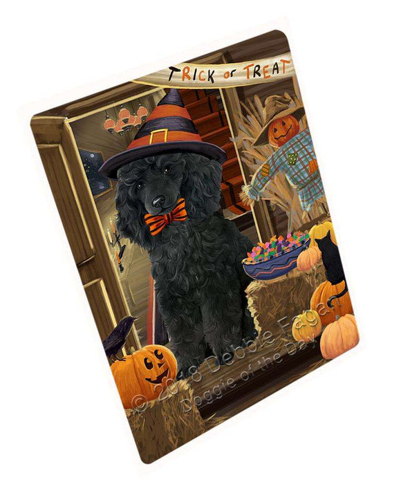Enter at Own Risk Trick or Treat Halloween Poodle Dog Large Refrigerator / Dishwasher Magnet RMAG80250