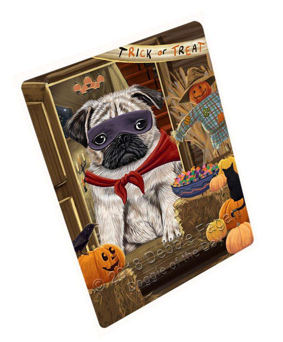 Enter at Own Risk Trick or Treat Halloween Pug Dog Cutting Board C64134