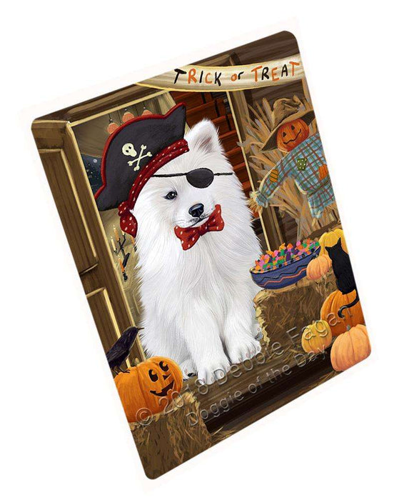 Enter at Own Risk Trick or Treat Halloween Samoyed Dog Cutting Board C64227