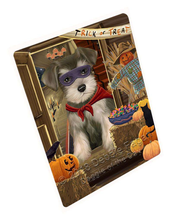 Enter at Own Risk Trick or Treat Halloween Schnauzer Dog Cutting Board C64239