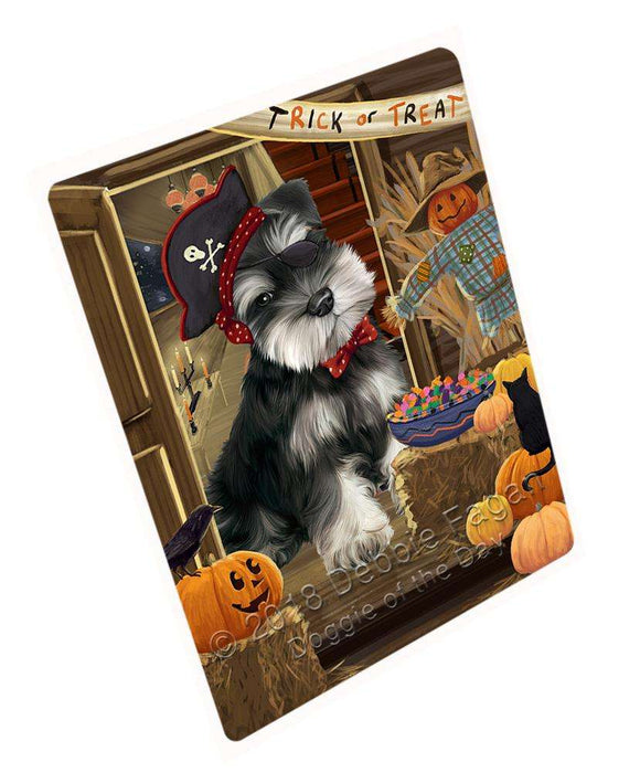 Enter at Own Risk Trick or Treat Halloween Schnauzer Dog Cutting Board C64242