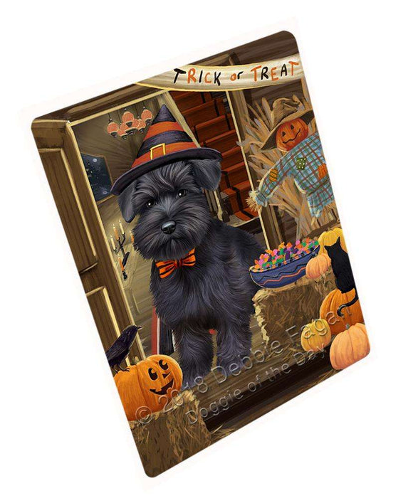 Enter at Own Risk Trick or Treat Halloween Schnauzer Dog Cutting Board C64248