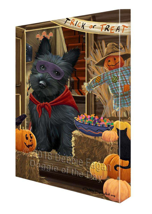 Enter at Own Risk Trick or Treat Halloween Scottish Terrier Dog Canvas Print Wall Art Décor CVS97280