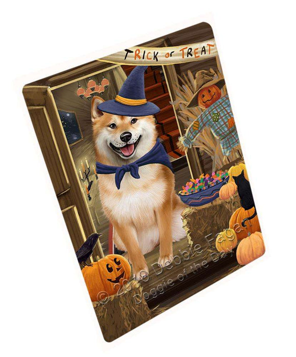 Enter at Own Risk Trick or Treat Halloween Shiba Inu Dog Cutting Board C64296