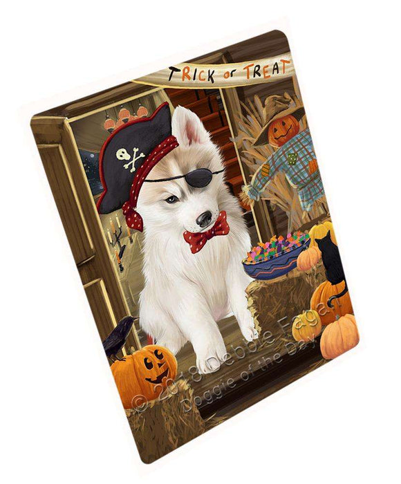 Enter at Own Risk Trick or Treat Halloween Siberian Husky Dog Cutting Board C64347